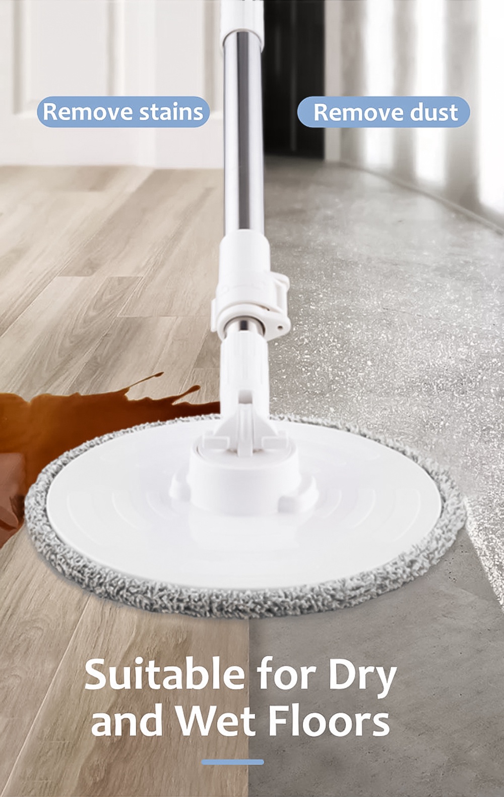 Farcent Flat Spin Mop-7